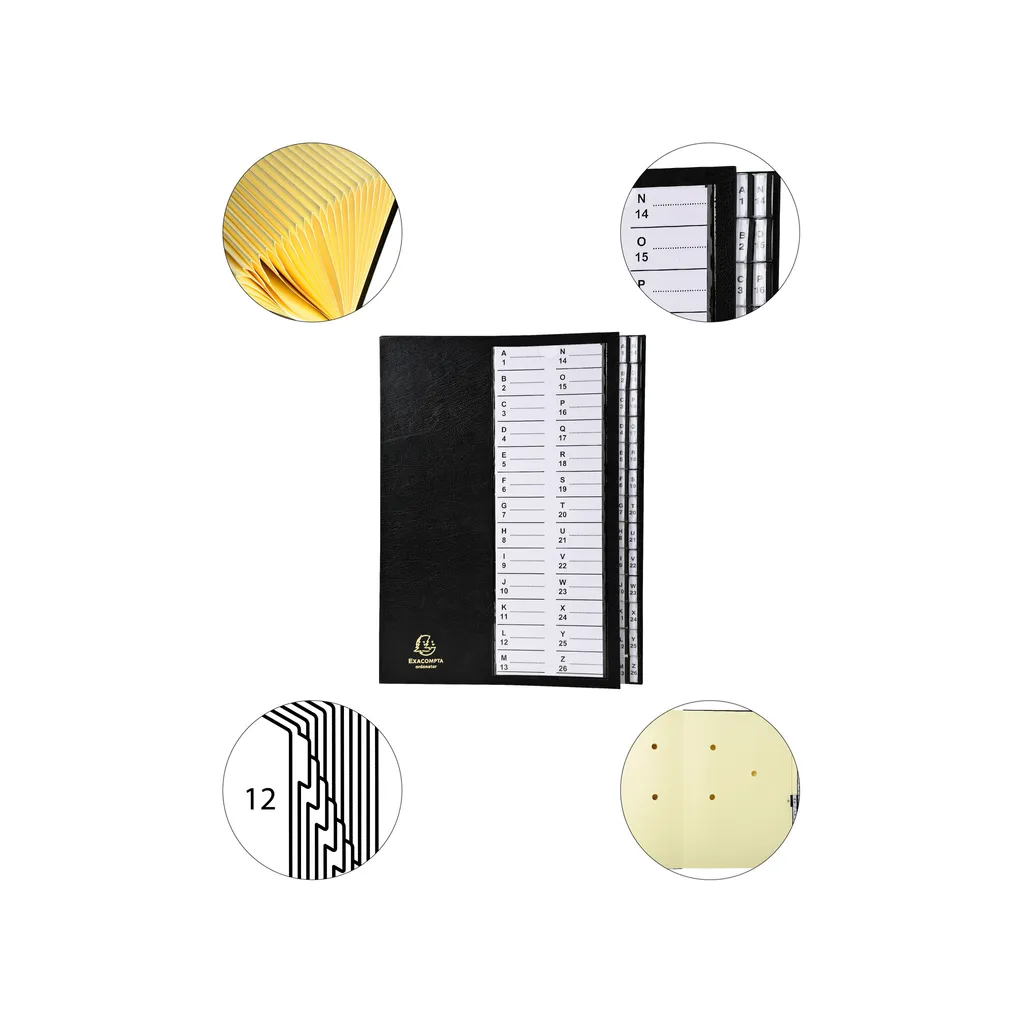 Organiser ses Documents A4 avec le Trieur Exacompta 26 Cases Noir 621226E - 5