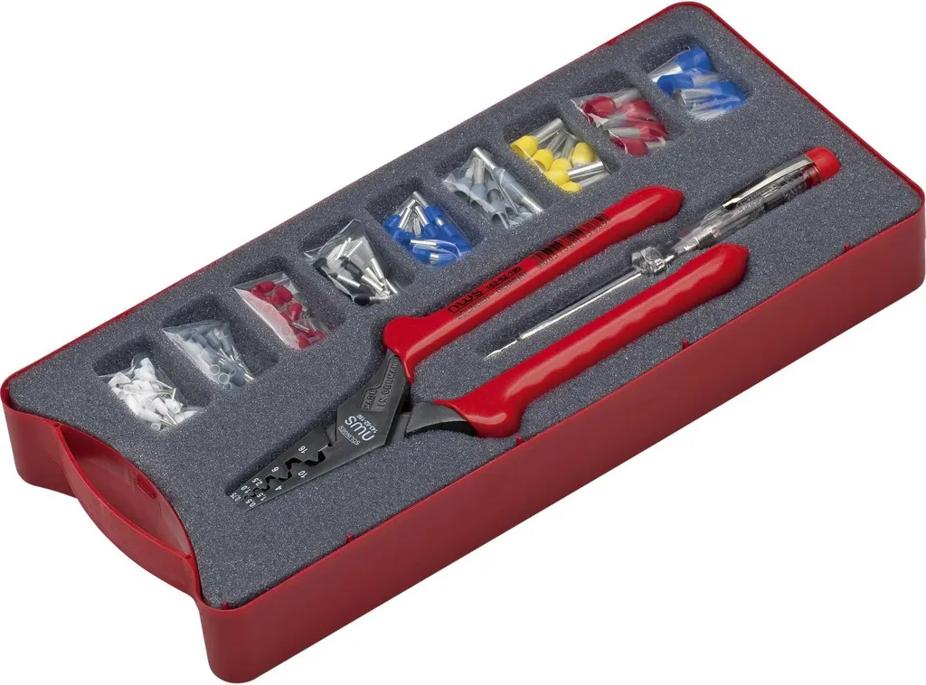 Coffret pince à sertir avec embouts de câble pour câblage propre