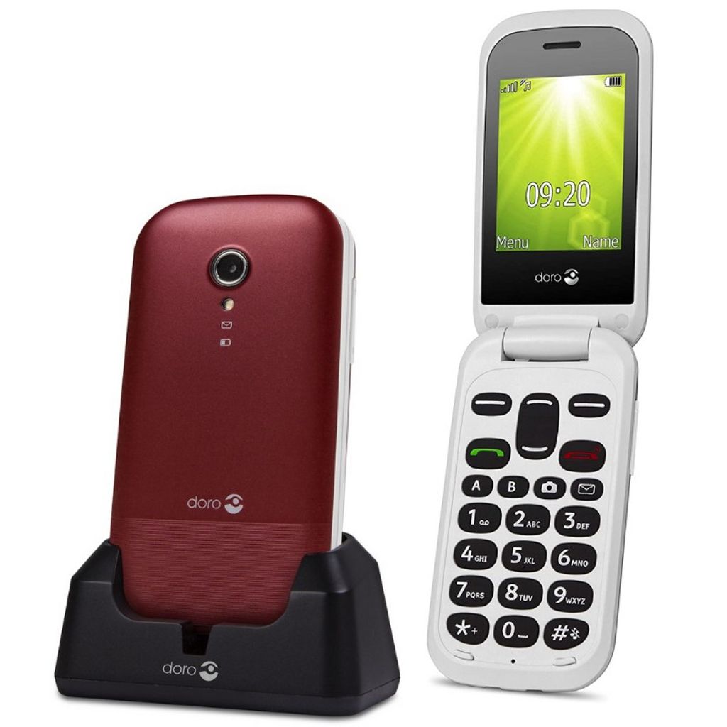 doro 2404 clamshell mobile phone