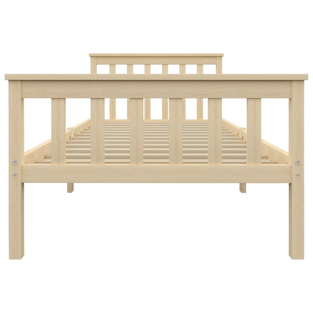 Hochwertigen Möbel Klassische Betten - Braun Massivholzbett Helles Holz Kiefernholz 100x200cm NEU5729938