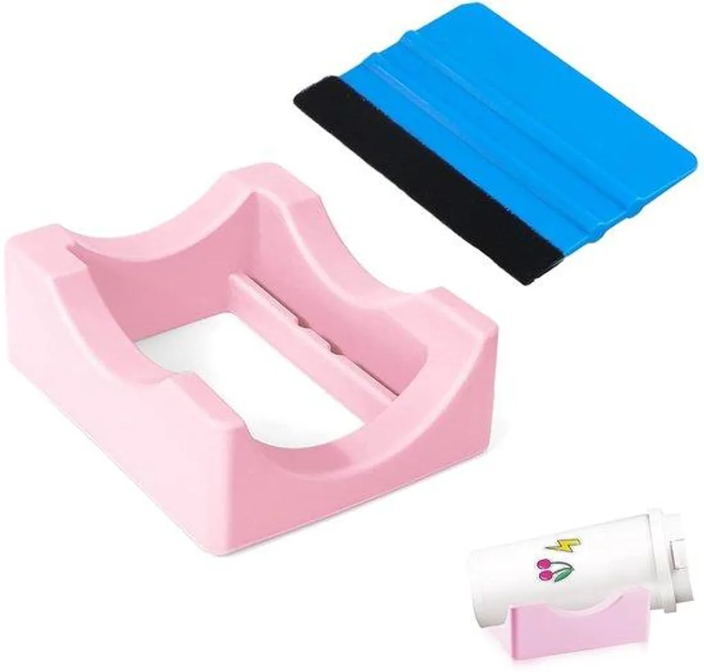 Manchons en silicone rose anti-brûlure antidérapants pour moka et boissons