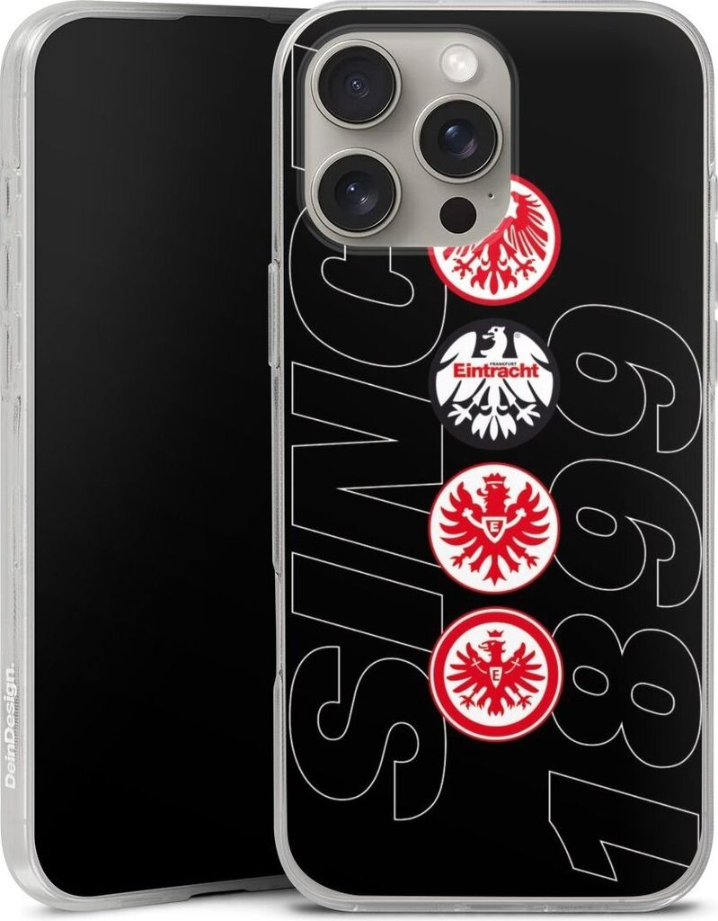 DeinDesign Handyhülle für Apple iPhone 16 Pro Max Silikon Hülle Case Smartphone Schutzhülle Adler Eintracht Frankfurt Logo