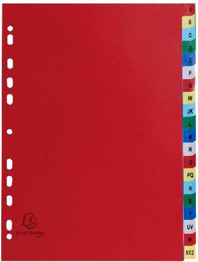 Exacompta 20x Register für Ordner Ringbücher PP 20 Positionen Taben A-Z A4 94E