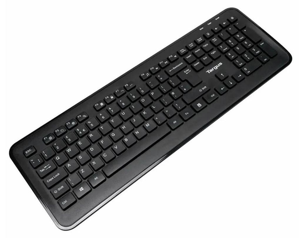 Targus - Tastatur-und-Maus-Set - Kombination - full size - kabellos - 2.4 GHz - QWERTY - Nordisch - Schwarz