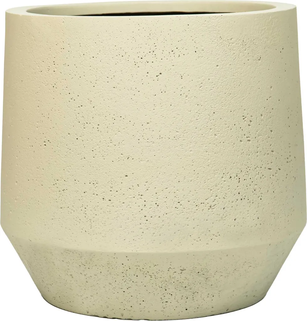 Grand pot de fleurs pour plante d'intérieur et terrasse beige 41 cm
