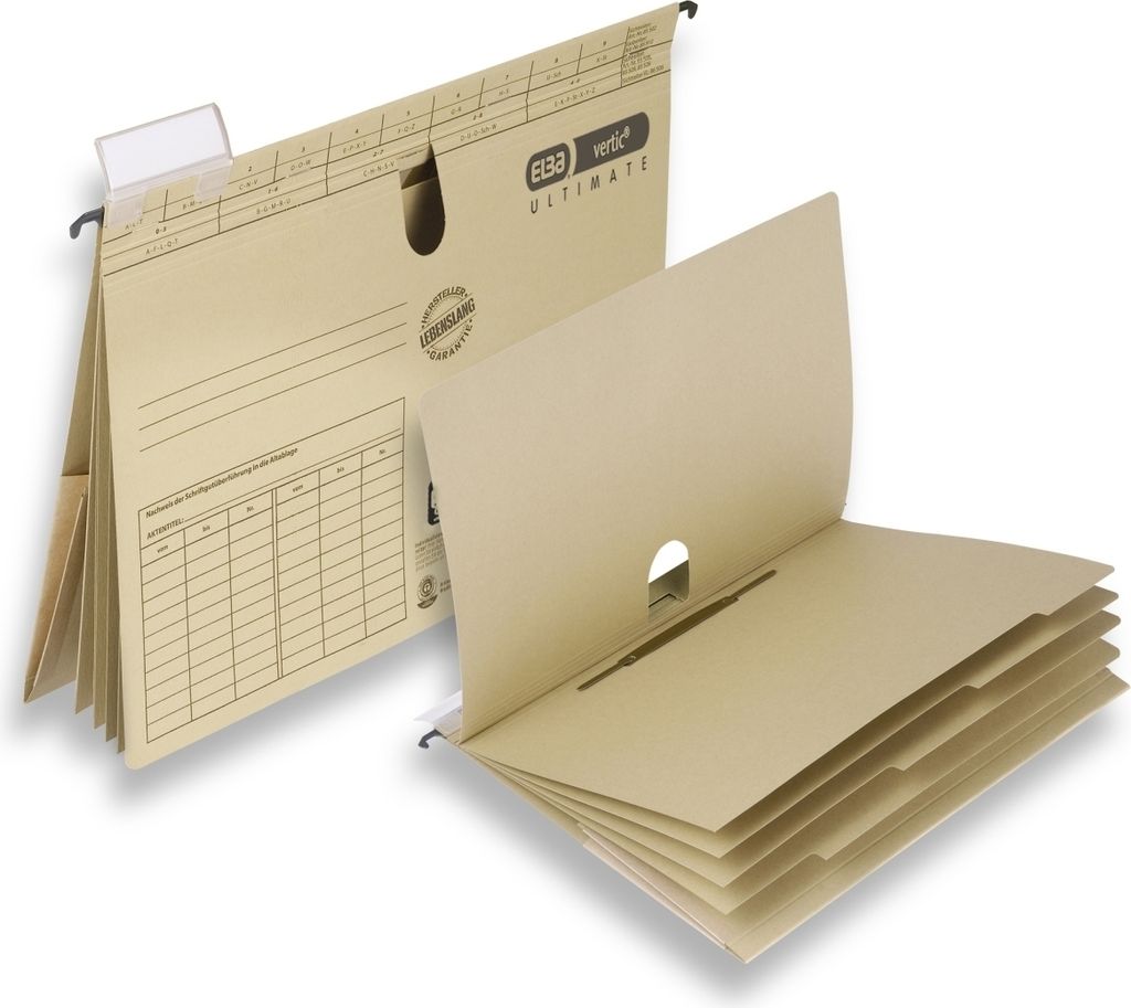 Kredit- und Personalhefter vertic Ultimate 240g/qm naturbraun VE=5x5 Stück