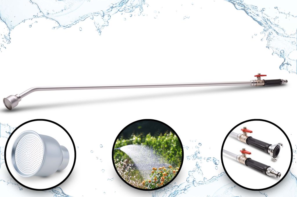 GRK/S 1400 Profi Gießstab | Gießgerät | Gartenbrause | Gießlanze | komplett Metall | Steckverbindung und System GEKA