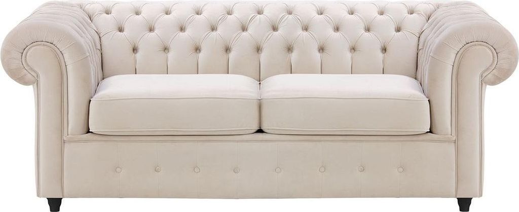 2-Sitzer-Sofa Chesterfield Max mit Schlaffunktion-Velluto-2-black