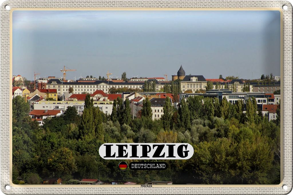 Blechschild Städte Leipzig Blick Musikerviertel 40x30cm