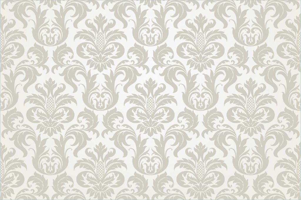 Wallario Poster - Königliche Schnörkelei in weiß und beige, Kunstdruck Größe: 61 x 91,50 cm