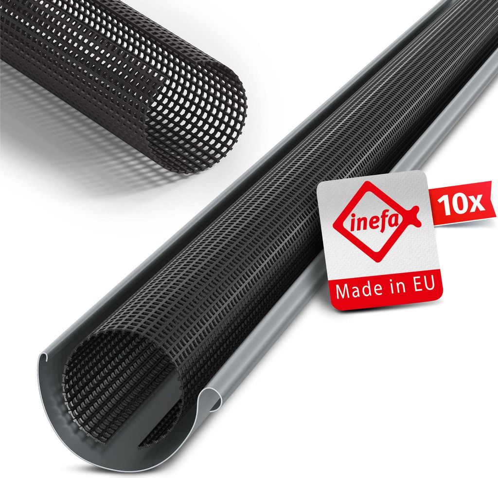 INEFA 10x Laubschutzgitter, Dachrinnen Laubschutz, PVC Produktbild 