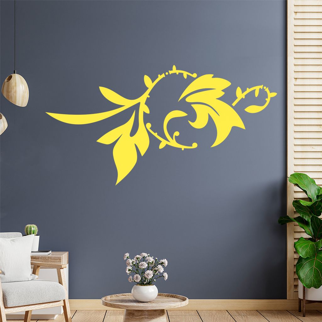 Blätter - Ranken Wandtattoo in 6 Größen - Wandaufkleber Wall Sticker - Dekoration, Küche, Wohnzimmer, Schlafzimmer, Badezimmer