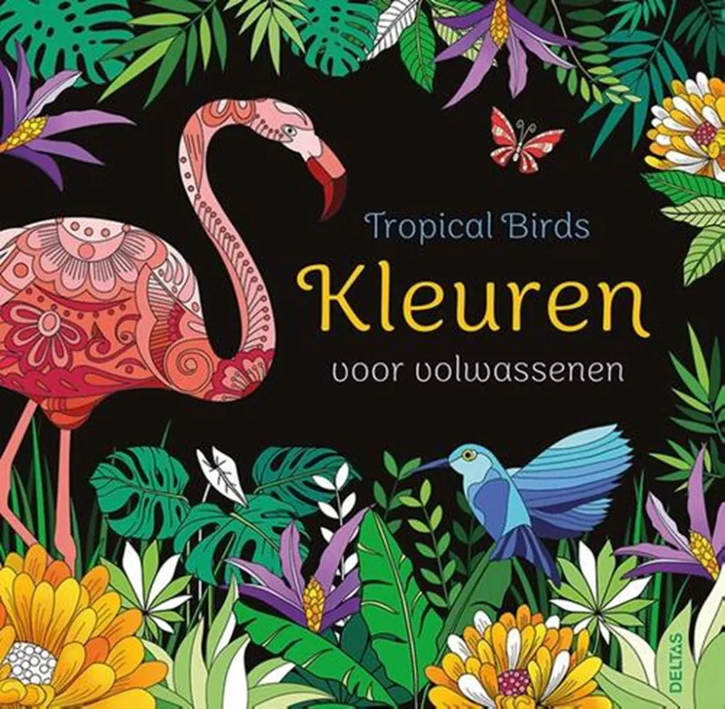 Livre de Coloriage Anti-Stress Oiseaux Tropicaux pour Adultes et Art