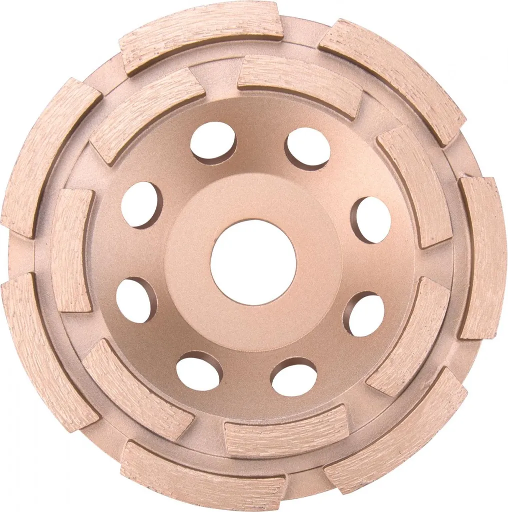 Meule diamantée 125mm double rangée de segments et lames longitudinales