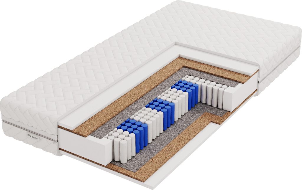 ALTDECOR Polsterbett mit Bettkasten - FINO-Z 200x200 Weiß - Bett mit Matratze H3/H4, Kopfteil und Fußteil, Boxbett, Doppelbett mit Stauraum