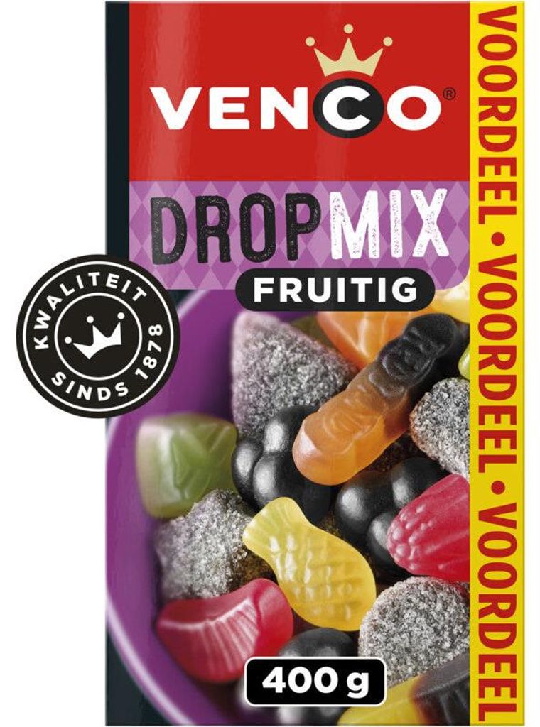 Venco Dropmix Fruttato Liquirizia Mix 400g – Varietà di Immagine del prodotto 
