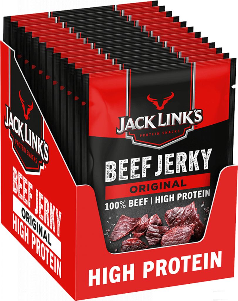 Jack Link's Beef Jerky (12x60g) Original - Funktionelle Produktbild 
