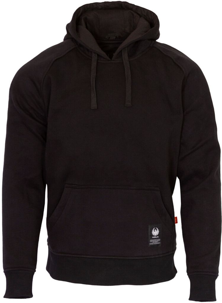 Merlin Stealth Pro D3O Motorrad Hoodie, schwarz, M