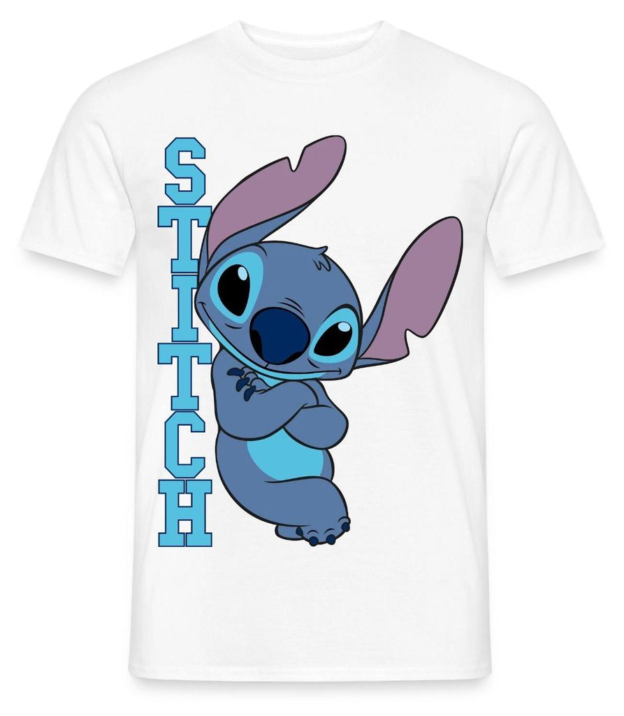 Lilo & Stitch | Stitch Mit Schriftzug Männer T-Shirt, L, Produktbild 