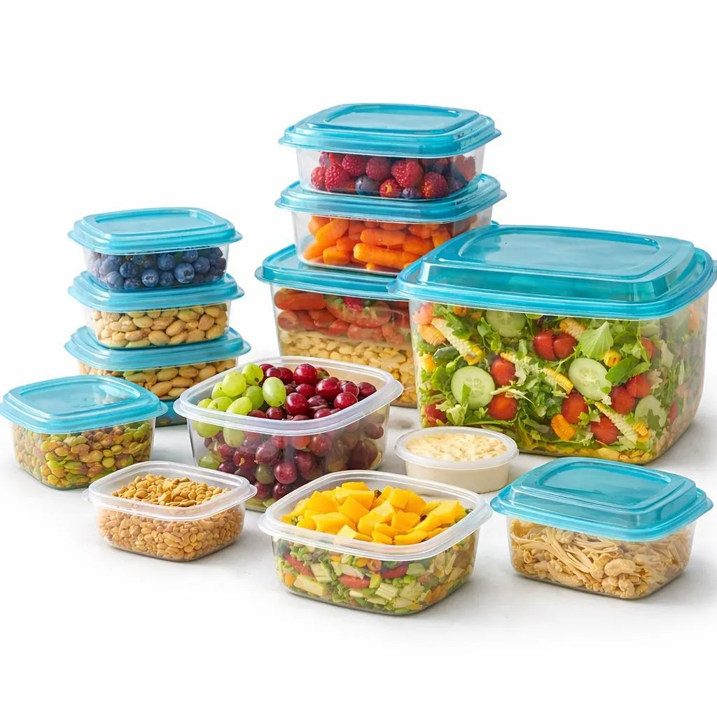 Set di barattoli per la conservazione degli alimenti - 21 pezzi - incl. coperchio e scatola per la conservazione - varie dimensioni - senza BPA - Contenitori per alimenti riutilizzabili