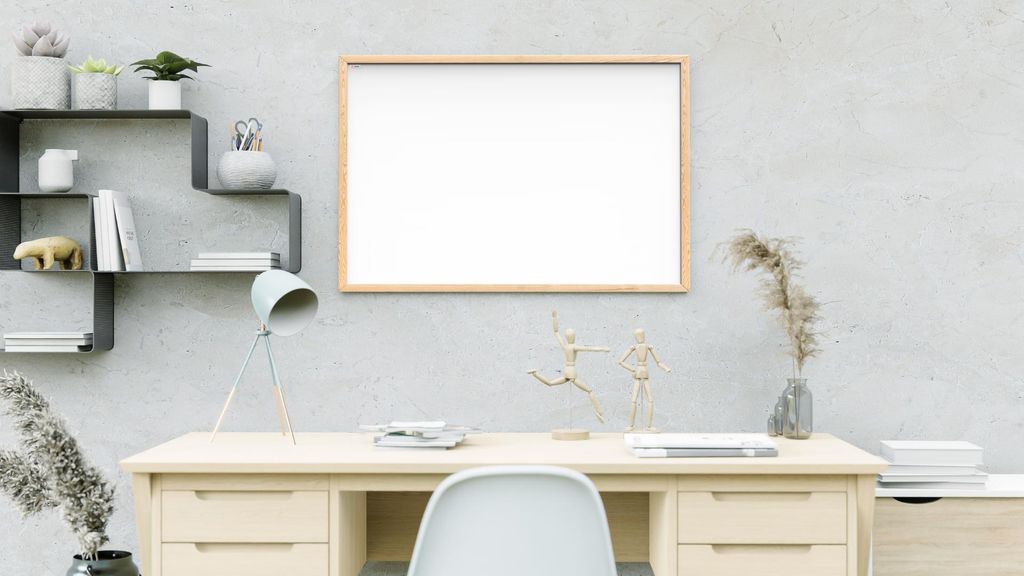 Tablica suchościeralna magnetyczna biała 120x90 cm rama Zdjęcie produktu 