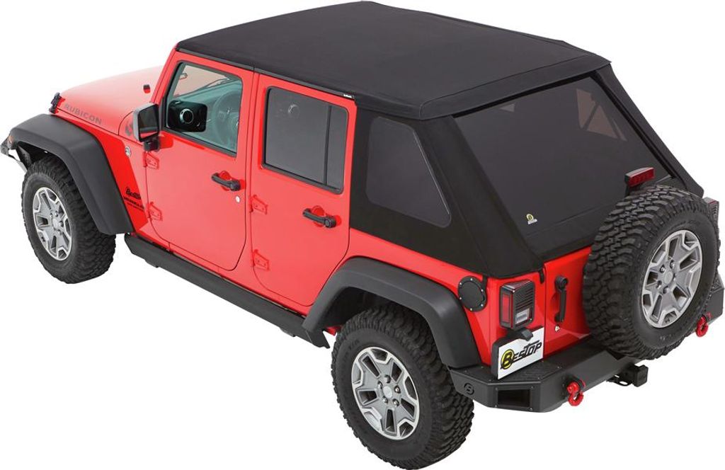 Trektop NX Plus Factory Style Black Twill Softtop Jeep Wrangler JK 07-18