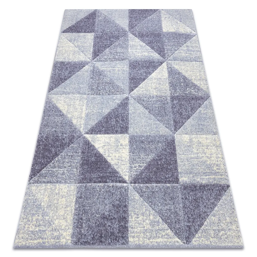 Tapis de Passage pour Couloir ou Chambre 80x150 cm Violet et Beige