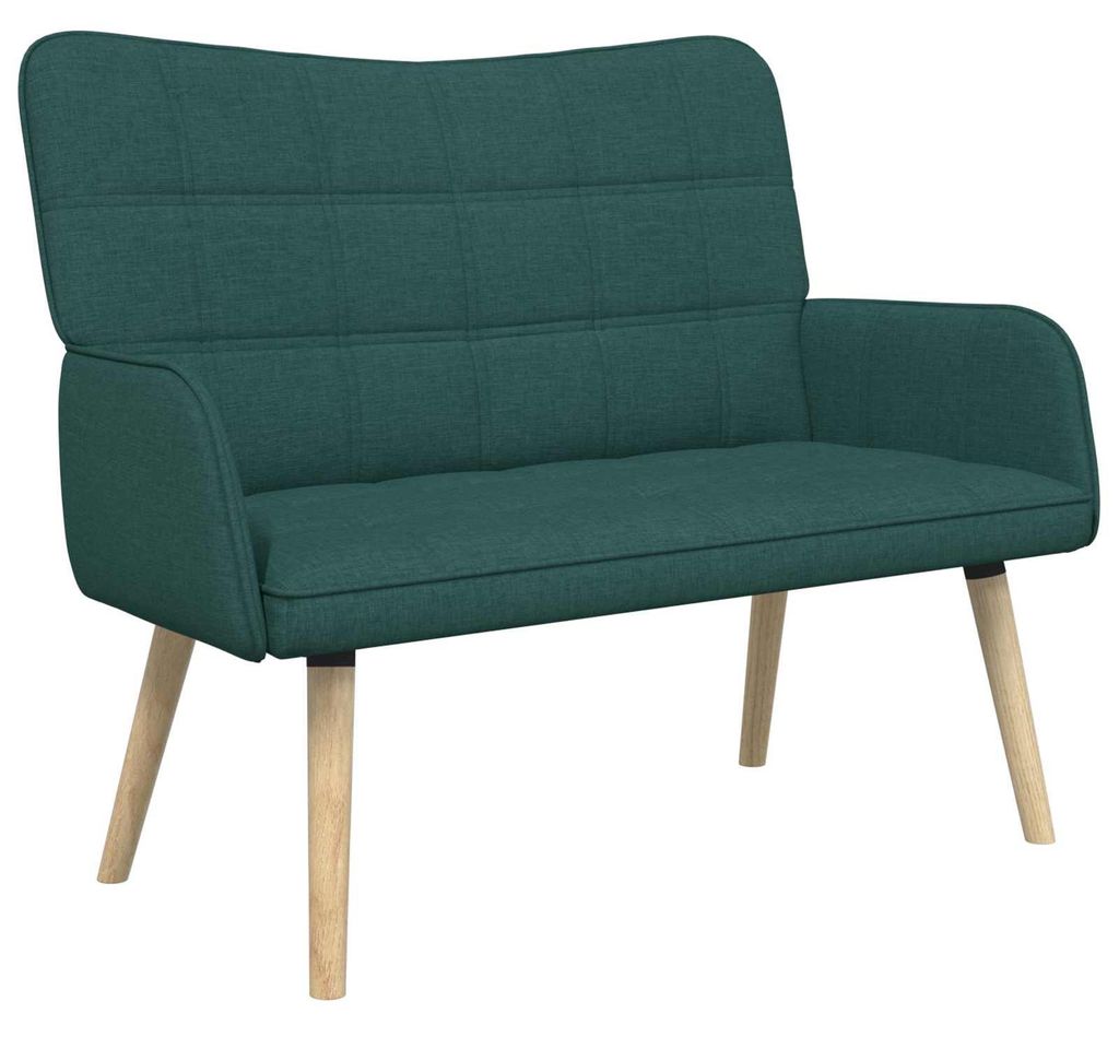 vidaXL 2-Sitzer Sofa Dunkelgrün 115 x 61 x 87 cm Stoff