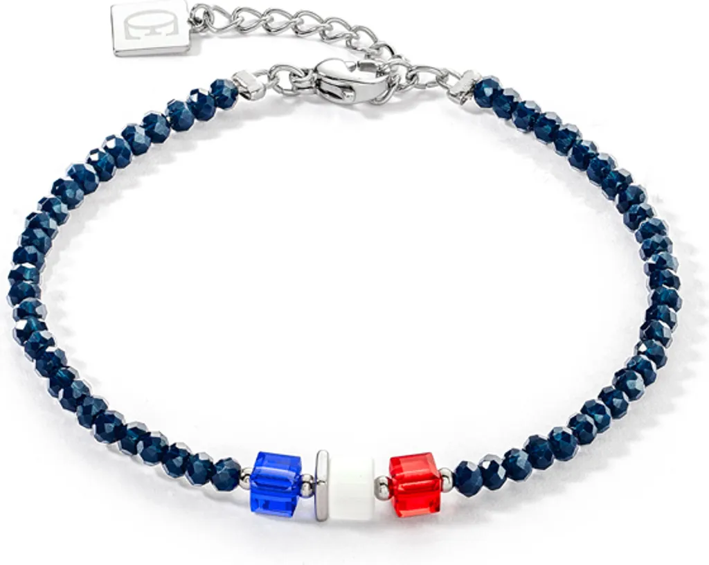 Bracelet France République tchèque résistant et confortable en gomme