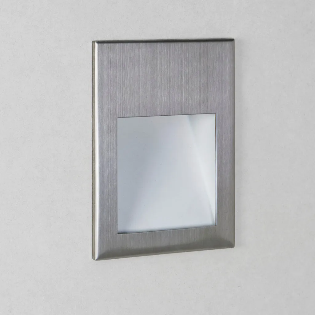 Applique encastrée LED intérieur Petite liseuse murale Acier brossé