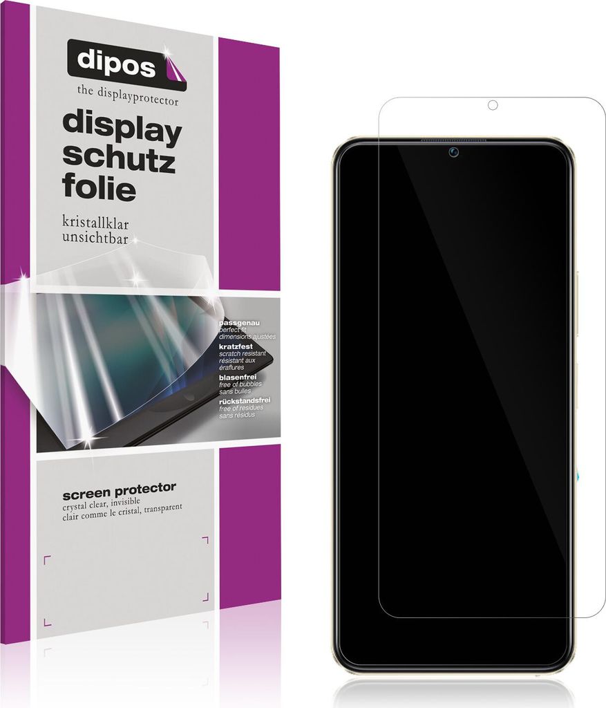 2x Schutzfolie für Vivo Y16 klar Displayschutzfolie Folie Display Schutz dipos
