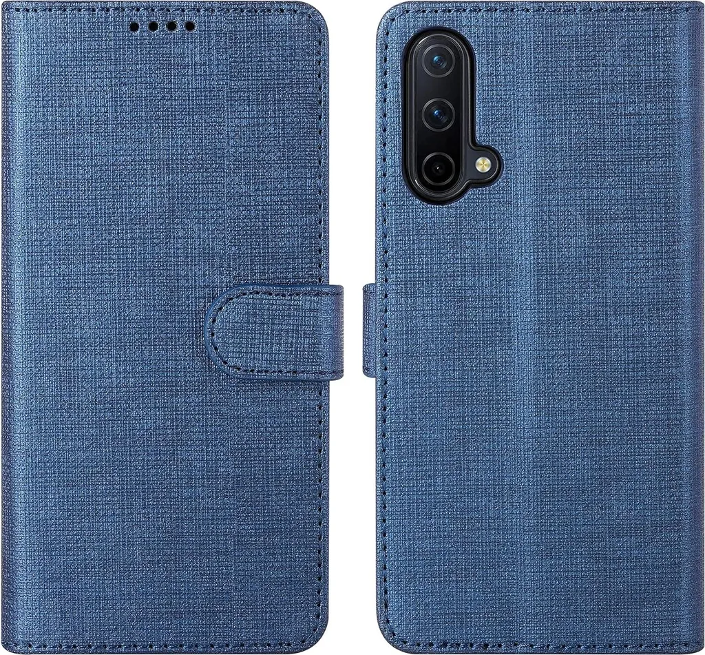HONLEN Custodia per OnePlus Nord (6.44 Inches) Cover per Telefono Aziendale con Retro in Pelle, Kevlar