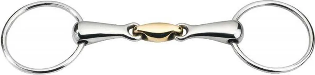 Mors de filet anatomique en inox FEELING 135 mm pour cheval de sport