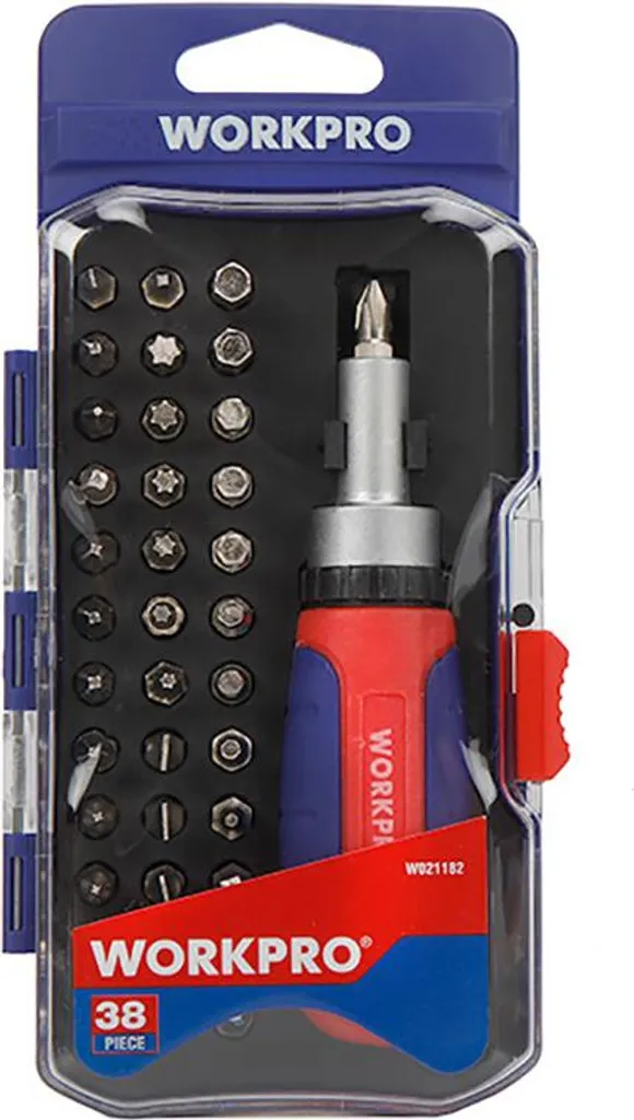 Set di cacciaviti a cricchetto dedede 38 pezzi workpro