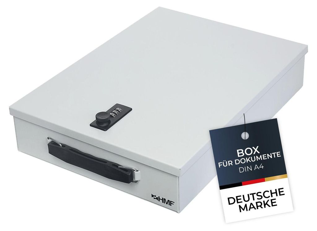 HMF 1413-07 Dokumentenkassette mit Zahlenschloss, Din A4, Produktbild 