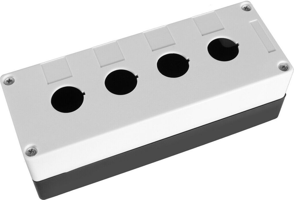 Aufbaugehäuse 22mm Drucktaster Taster Schalter Leuchtmelder Aufputz Gehäuse Tor 4-Fach