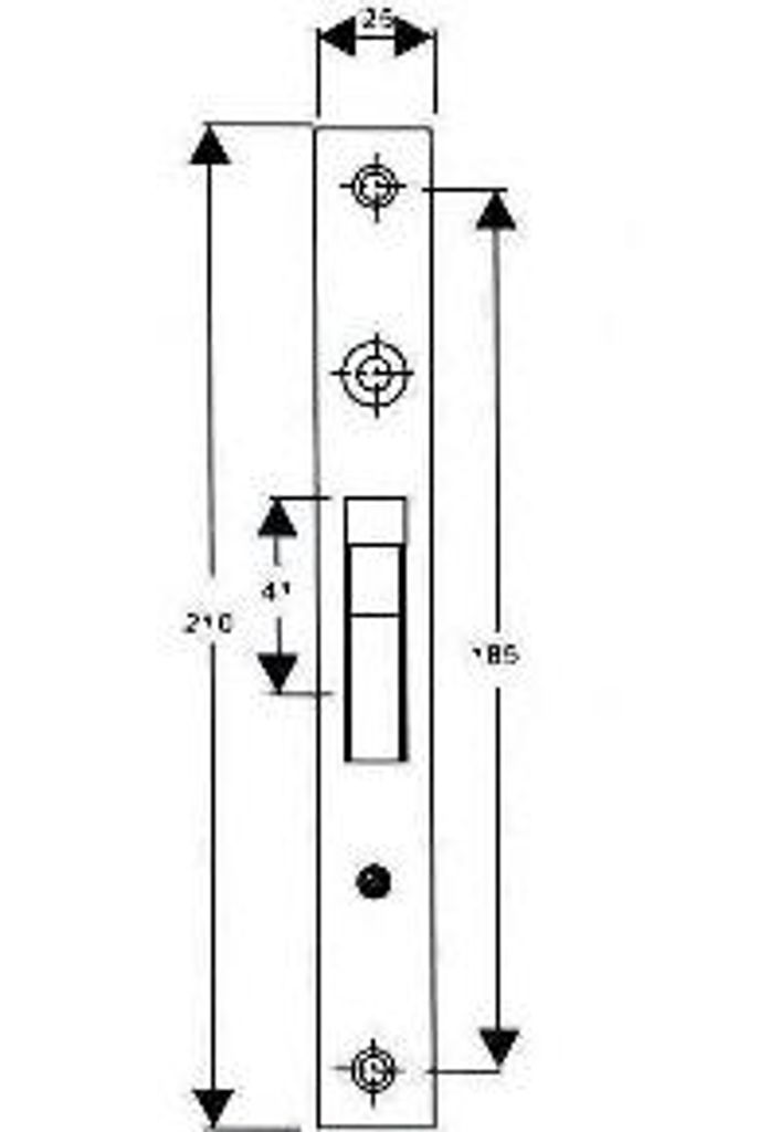 Schließblech für Schloss 110501 Blindomax - 110502