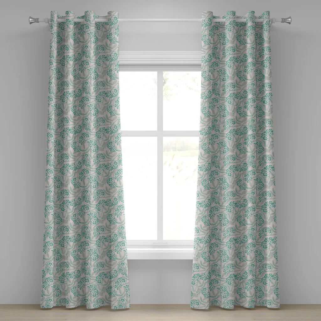 Tenda Tema Natura Verde Acqua 280x245cm | ABAKUHAUS Botanica