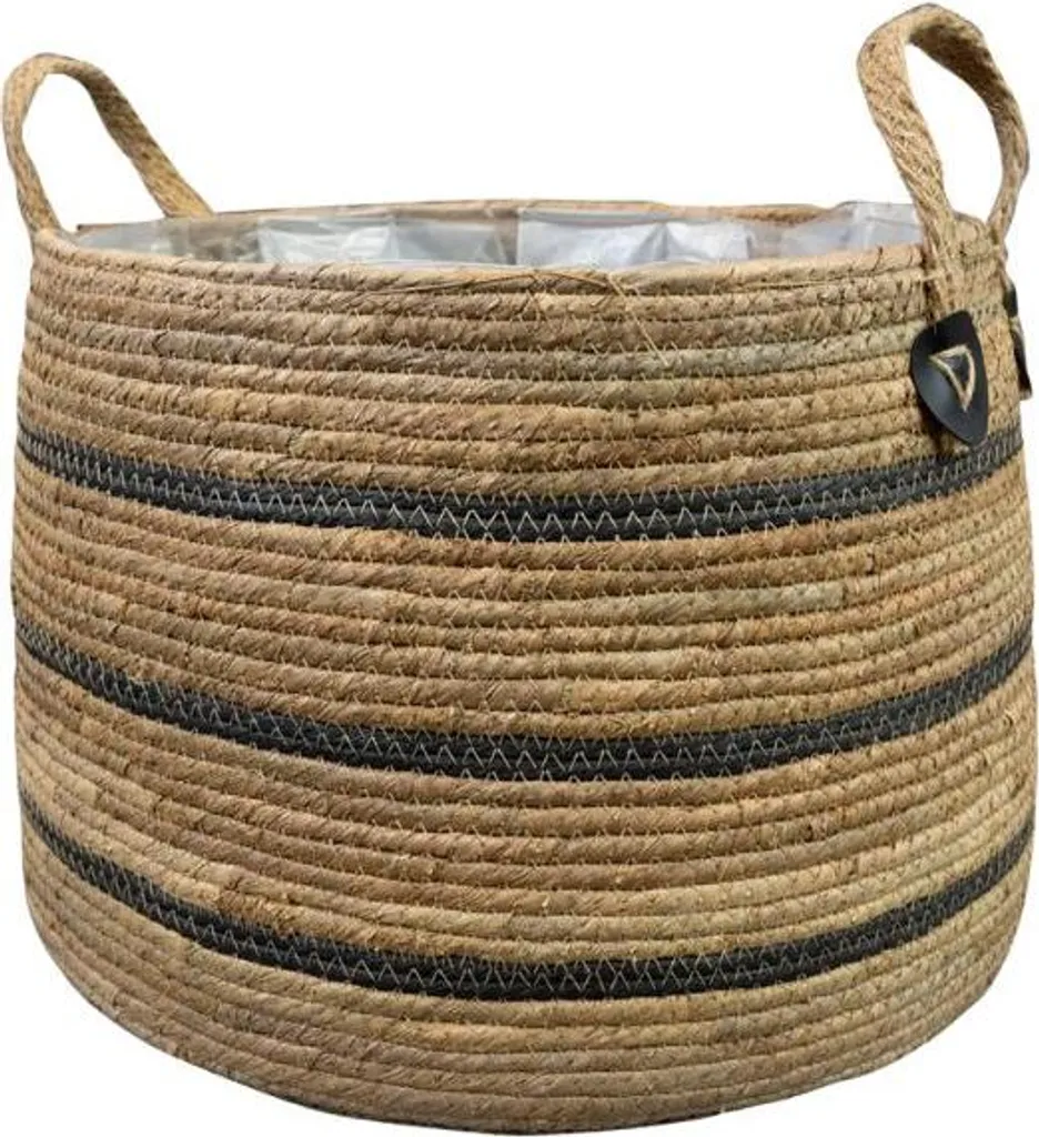 Grand panier de rangement noir Isla - Stable et facile d'entretien