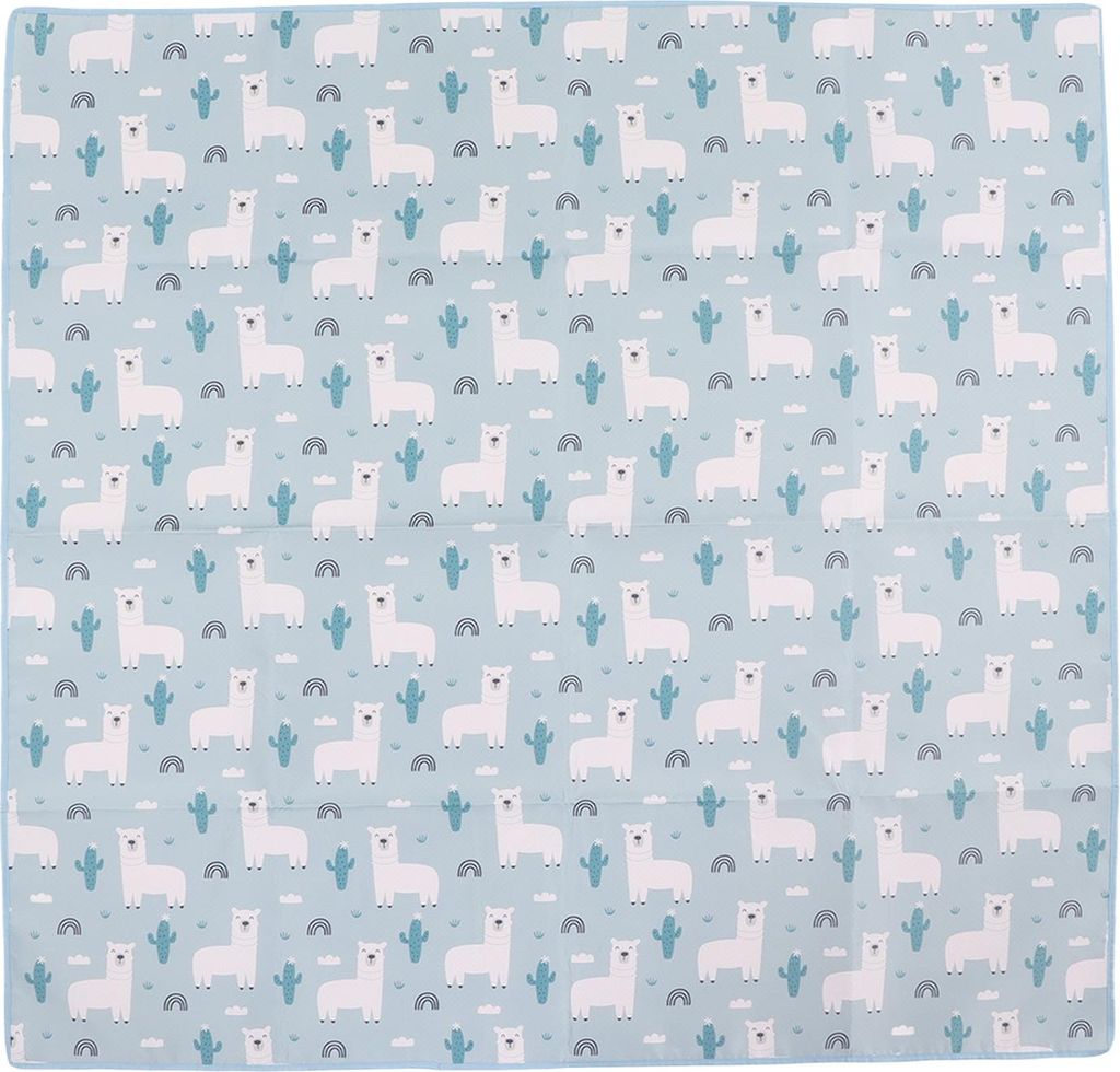 Extra Large gepolsterte Spielmatte Blau reversibler faltbares wasserdichtes Babykriechen für Säugling