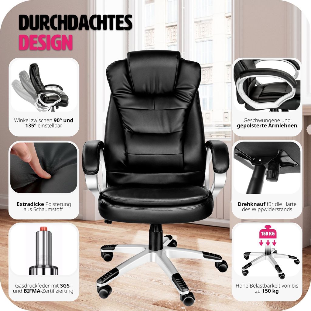 Kancelárske kreslo Zulu ergonomického tvaru Obrázok produktu 8