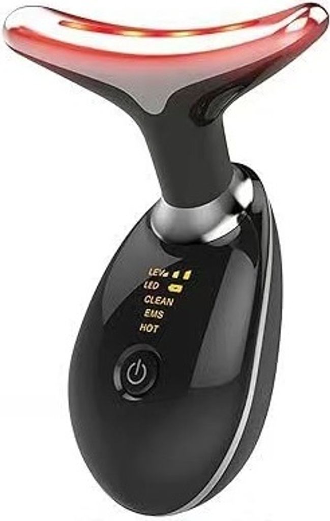 Nacken-Anti-Falten-Gesichtsschönheitsgerät 3 Modi zum Anheben und Straffen des Massagegeräts, elektrische LED-Photonen-Gesichtstherapie, Mikros...