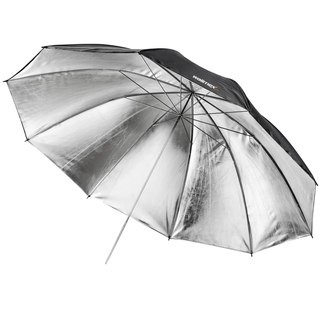 Parapluie photo 150cm noir/argent pour supprimer les lumières ternes