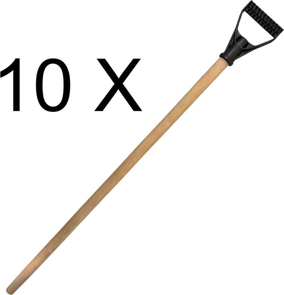 10x Holzstiel D-Griff Schneeschieber Ersatz Spaten-Stiel Schneeschaufel Ø27-32mm