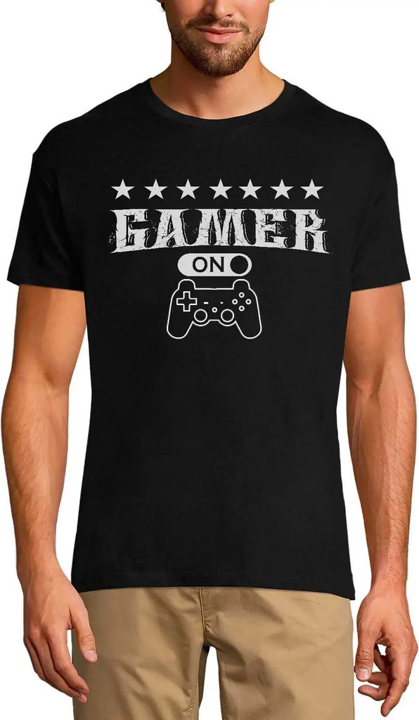 Herren Grafik T-Shirt Gamer-Modus auf Gamer-Sprüche – Gamer Mode On Gamer Sayings – Öko-Verantwortlich Vintage Jahrgang Kurzarm Lustige Druck