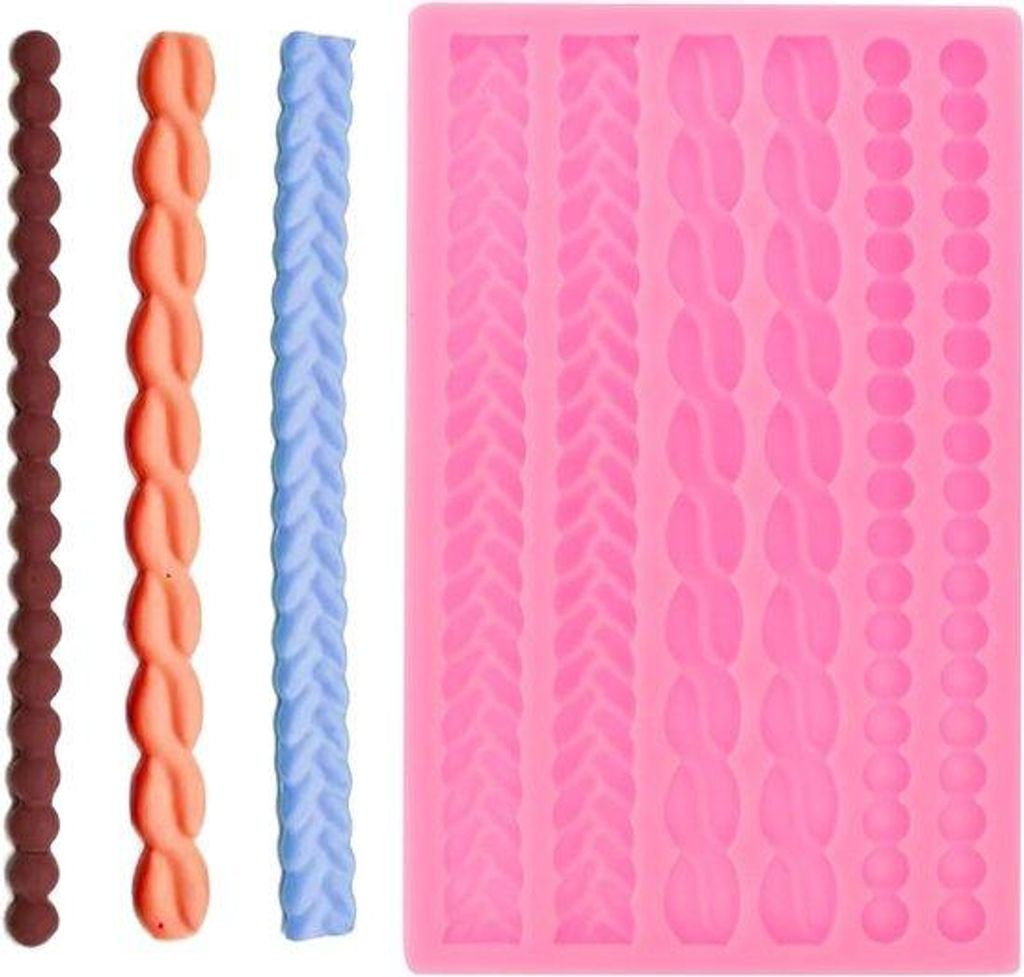 Silikonische Fondant-Mallen für Cake-Design - Hennep-Touw für eine glatte Fondant-Oberfläche - ideal für Cake-Decorations und Sugarcraft