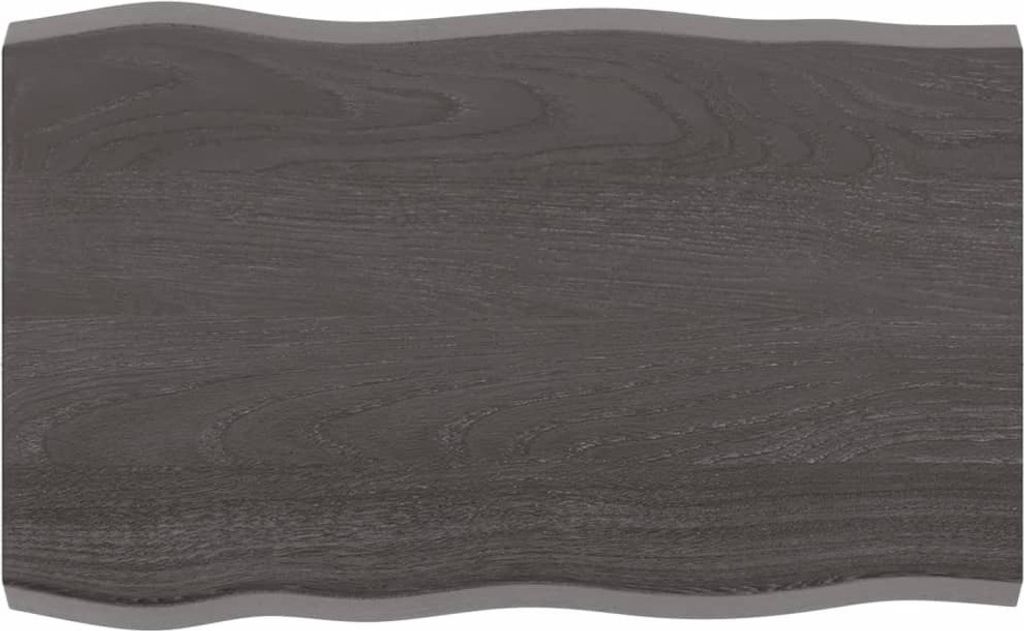 Tischplatte 80x50x(2-4) cm Massivholz Behandelt Baumkante Produktbild 