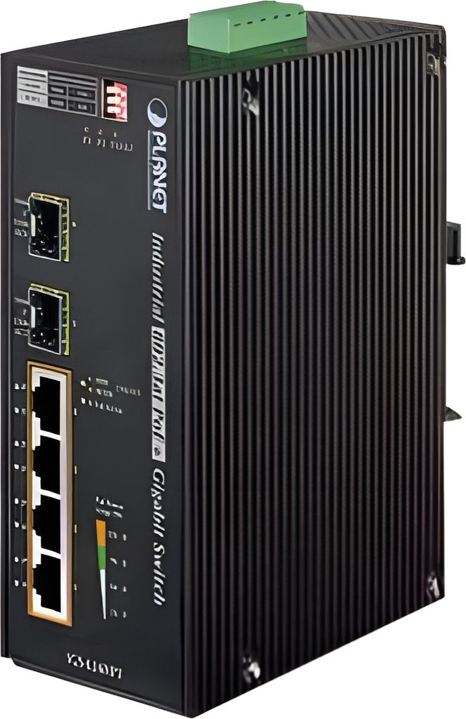 PLANET Industrial 4-Port 10/100/1000T 802.3at PoE + 2-Port Produktbild 