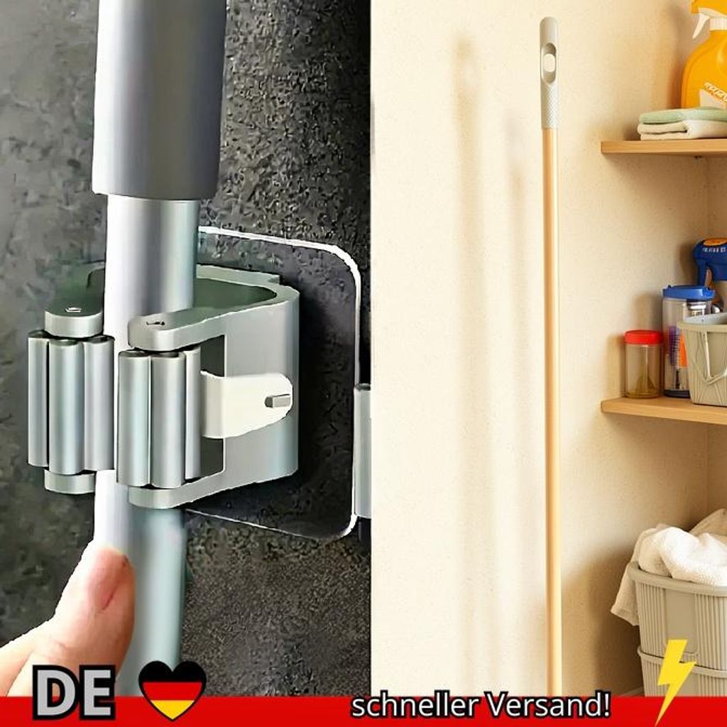 Mopp Halter Selbst-klebe Besen Ständer Wand Montiert Unterstützung Kehr