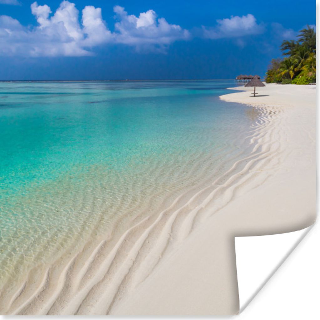 MuchoWow Poster Meer - Strand - Sommer 100x100 cm - Babyzimmer